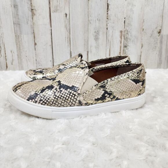 Steven Madden Snakeskin Slip On Sneakers Size 9.5 - Picture 2 of 10